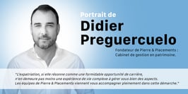 Portrait de Didier Preguercuelo, fondateur de Pierre & Placements